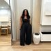 TW883 Women's Wide Leg Chiffon Jumpsuit High Waisted with Suspenders Summer Casual Loose Fitting Solid Color Romper_ecoleips.com