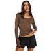 Cross-border Best-selling Women's Long-sleeve Tight-fitting Base Shirt, European And American Slim-fit Versatile Skims_ecoleips.com