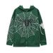 Women’s Clothing spider web zipper sweatshirt women's casual trendy hoodie spring and autumn fleece jacket_ecoleips.com