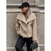 Khaki Woolen Coat Women's Autumn Thickened Double-Breasted Woolen Coat High-End Women's Clothing_ecoleips.com