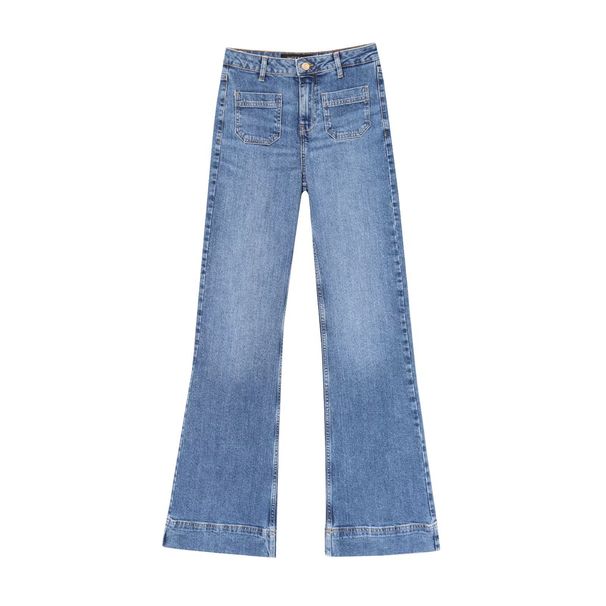Women's Clothing High-Waisted Straight Leg Jeans Women's Style Summer Patch Pockets For Formal & Casual For Women_ecoleips.com