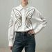 French Style Women's Heavy Duty Shirt Unique Design Butterfly Pattern Elegant Commuter Top For Spring And Autumn_ecoleips.com