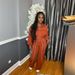 Women's Clothing Contrast-Stripe Woven Top & Wide-Leg Sports Pants Set – Streetwear Essentials_ecoleips.com