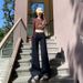 Minghai Low-rise Non-tight Flared Jeans Women, 2025 Autumn New American Retro Style, Slimming Wide-leg Pants For Trendy_ecoleips.com