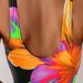Women’s Floral Print One-Piece Swimsuit – Wide Straps & Backless Design | Supportive Underwire | S/M/L/XL_ecoleips.com