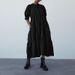 Women's Clothing Summer Vest Dress Retro Puff Sleeve Relaxed-fit Casual Dress_ecoleips.com