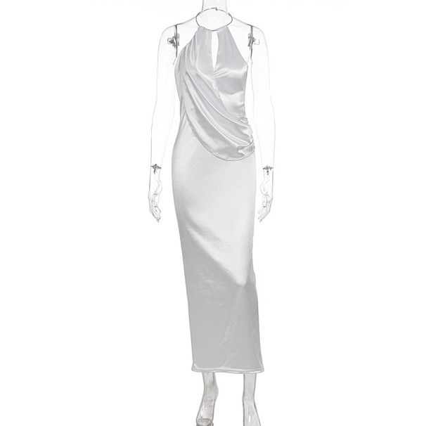 French Style Elegant Ladies Prom Maxi Dress Sexy Fashion Slim Fit Smocked Waist Shirred Dress For Women Evening Party_ecoleips.com