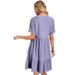 Women's Summer Bestseller: Loose-Fitting, Casual Short-Sleeved, Waist-Tightening, Flowing Dress_ecoleips.com
