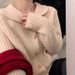 Aria Basics Aria Basics New Year Red Collared Sweater Coat For Women, Autumn And Winter Korean Retro Style, Chic Doll Collar Knitted Cardigan_ecoleips.com
