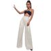 Women's High Waist Wide Leg Pants With Glitter - Casual Loose Fit Palazzo Pants For Summer_ecoleips.com