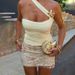 Women's Fashionable One Shoulder Asymmetrical Neck Top With Gold Chinese Knot Button Unique Design Spring New Arrivals European American Style_ecoleips.com