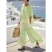 Women's Linen-Like Polyester Wide Leg Pants Set With 3d Print - Comfortable Summer Outfit For Casual Wear (S-5xl, Multiple Colors)_ecoleips.com