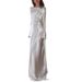 Women's Sexy Slim Fit Backless Solid Color Round Neck Long Dress Mermaid 8086_ecoleips.com