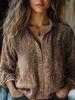 Women's Spring And Summer New Retro Printing Long-sleeved Casual Shirt Imitation Cotton And Linen Shirt_ecoleips.com