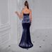 Women's Clothing New High End Banquet Evening Dress Fashionable Temperament Sexy Slim Tube Top Pleated Slit Dress_ecoleips.com