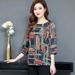 Printed Fashionable And Elegant Top Pullover, Mid-Sleeve 2026 Five-Sleeve Spring/Summer/Autumn Base Shirt For Moms_ecoleips.com