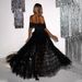 Women's Clothing Suspender Sexy Jumpsuit Short Style Splicing Lotus Leaf Net Skirt_ecoleips.com