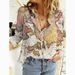 Aria Basics Aria Basics Cross-Border European And American Women's 2025 Summer New Fashion Map Print Long Sleeve Shirt For Women_ecoleips.com