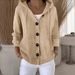 2026shein Cross-border European American Independent Site Spring And Autumn Hooded Long-sleeve Buttoned_ecoleips.com