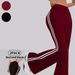 Women's Flared Yoga Pants – High-Waisted Wide-Leg Lounge Pants For Running, Gym & Casual Wear, Stretchy Polyester With Soft Drape_ecoleips.com