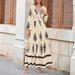 2025 Autumn Bohemian Floral Long Sleeve V-Neck Flowy Elegant Beach Dress For Women_ecoleips.com