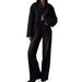 Women's Clothing Oversized Casual Street Jacket – Trendy Black & Gold Lightweight Coat_ecoleips.com