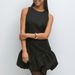 Women's Clothing Summer New Women's Sleeveless Short Dress Patchwork Black Tulip Design_ecoleips.com