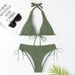 Women's Clothing Swimsuit Strap On Ins Bikini Sexy Solid Color Swimsuit Beach Vacation Bikini_ecoleips.com