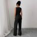Women's Sleeveless Blazer Vest And Pants Set - Elegant Summer Two-Piece Outfit In Black, Beige & Burgundy_ecoleips.com