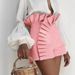 Aria Basics Aria Basics 2025 Summer Cross-Border European And American New Fashion Women's Solid Color Pleated Lace Design High Waist Zipper_ecoleips.com