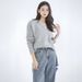 Gray Heart Collar Sweater Coat Women, Fluffy Lazy Style, Loose Fit, Autumn Winter Outerwear, Base Knit Top For Women_ecoleips.com