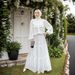 Women's Clothing Muslim Lace Ruffle Stitching Stand Collar Top Long Skirt Suit_ecoleips.com