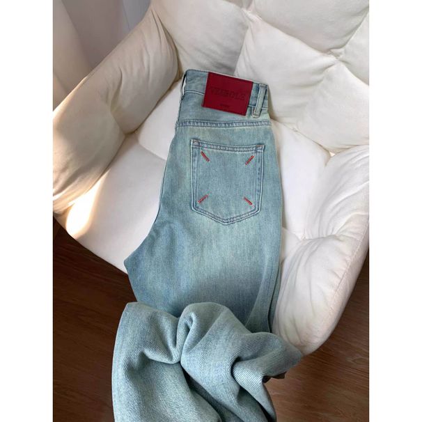 High-waisted Light-colored Loose Straight-leg Jeans For Women, 2025 Spring New Style, Light Blue, Simple And Versatile_ecoleips.com
