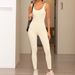 LazyZoom Seamless Ribbed One-Piece Cross Pants Fitness Yoga Beautiful Back Hip Lift_ecoleips.com
