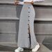 Voya Women's Sexy And Simple Commuting Skirt, Spring And Summer New Versatile High Waisted Slit Hanging Long Skirt_ecoleips.com