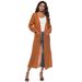 Women's European American Style Long Thin Cardigan Sweater With Large Pockets Wool Material Multi-Color Slit Design A8019_ecoleips.com