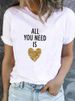Euroean American Cross-border Foreign Trade Women's Floral, Lant, And Feather Rint Round-neck Short-sleeve T-shirt_ecoleips.com