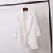 Stylish Plus Size Women's Blazer Casual Loose Fit Office Wear Korean Style Jacket With Polo Collar (Black/White/Yellow)_ecoleips.com