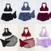 Women's Three Piece Halter Neck Sports Swimsuit Multi Color Sexy Flat Angle Bikini Wholesale Swimsuit_ecoleips.com