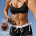 New 2026 Women's Polka Dot Print Bikini Two Piece Shorts European And American Style Three Piece Swimsuit_ecoleips.com