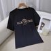 Women's Casual Round Neck Short Sleeve T-Shirt Multi-Color American Style Simple Fashionable Sports Top Solid Printed Loose Fit_ecoleips.com