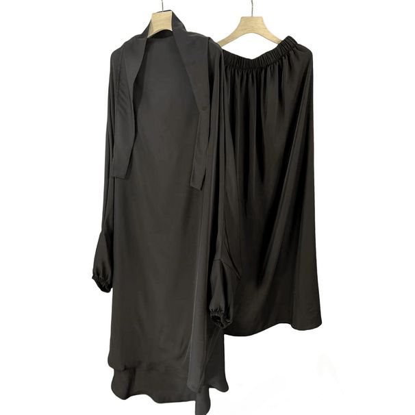 Verve Turkish Abaya Solid Color Extended Set For Women_ecoleips.com