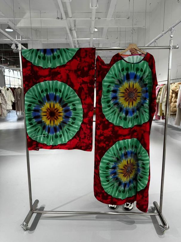 Trendy Fashion Printed Muslim Set Robe Dress Spring Summer Live_ecoleips.com