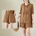 Women's Clothing Suit Short Sleeved Tops To Cover The Flesh Women's Loose Slimming Shorts Large Size Hooded Fat Mm_ecoleips.com