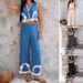 DiYun 2025 Spring/Summer European And American Casual Vacation Bohemian Geometric Color-Block Pants_ecoleips.com