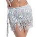 K Belly Dance Performance Costume Sequins Tassel Hip Scarf Beads Waist Chain Indian Dance Performance Waist Scarf_ecoleips.com