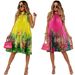 European And American Women's Summer Fashion Printed Strap Halter Neck Sleeveless Pleated Maxi Bohemian Long Dress_ecoleips.com