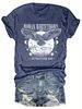 Women's Short Sleeved Wing Tops Summer Cartoon Print Round Neck Loose Short Sleeved T Shirt Tops_ecoleips.com