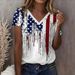 Summer New Arrival Women's Short Sleeve T-Shirt Retro Digital Print Top_ecoleips.com
