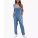 Women's Clothing High Top Denim Jumpsuit Casual Sleeveless Loose Overalls Jeans_ecoleips.com